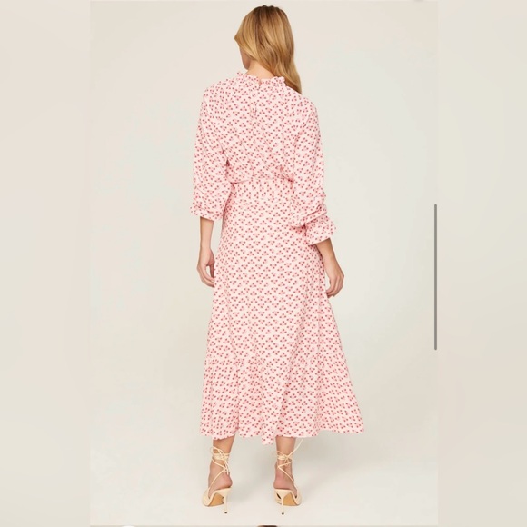 Hill House Home Pink Posy 2pc Set: Millie Top + Mirabel Wrap Skirt Floral Ruffle - Picture 3 of 12